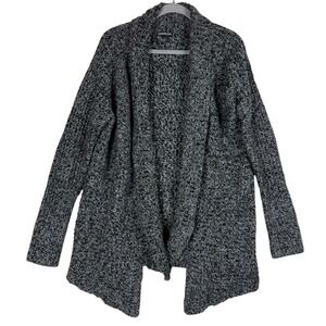 Express Sweater Womens XL Gray Open Front Cardigan Long Sleeve Chunky Knit Wool